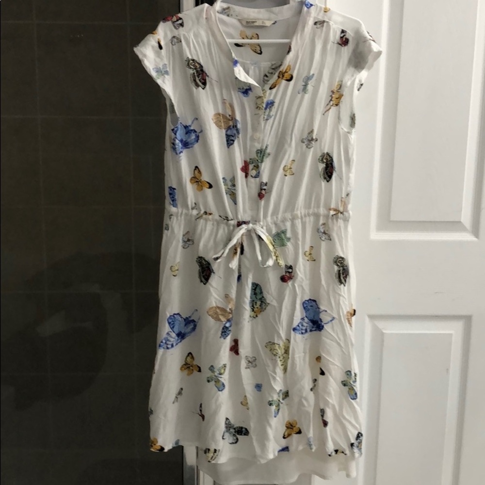 Old Navy White Butterfly Dress
